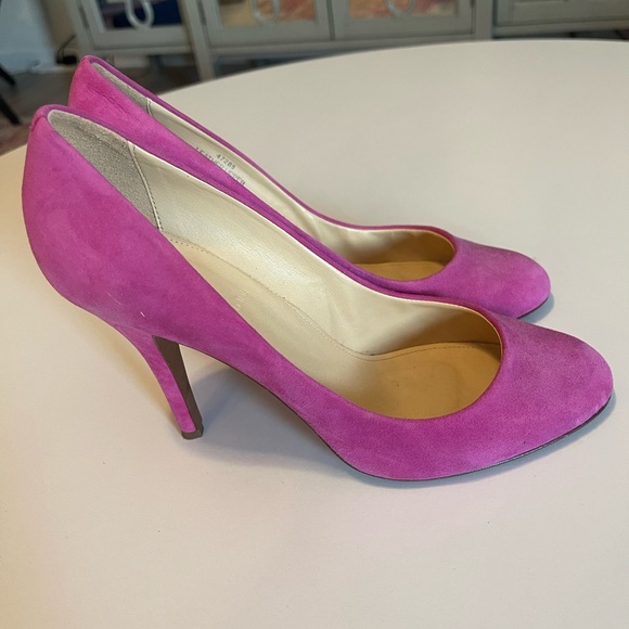 J. Crew Pink Suede Stiletto Heels - Picture 3 of 9